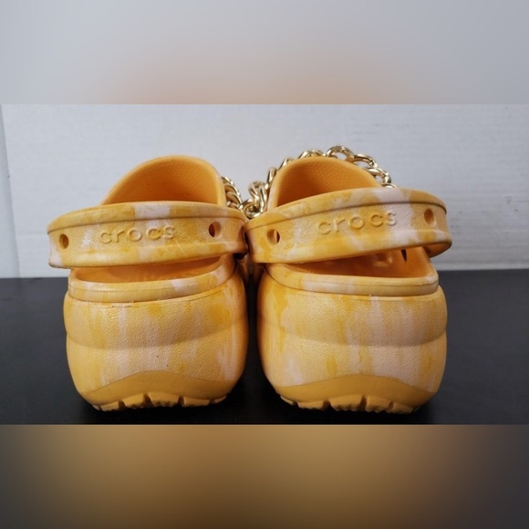 Crocs Women's Classic Platform Graphic Clogs Orange/yellow Sorbet Size 6 - Picture 3 of 13